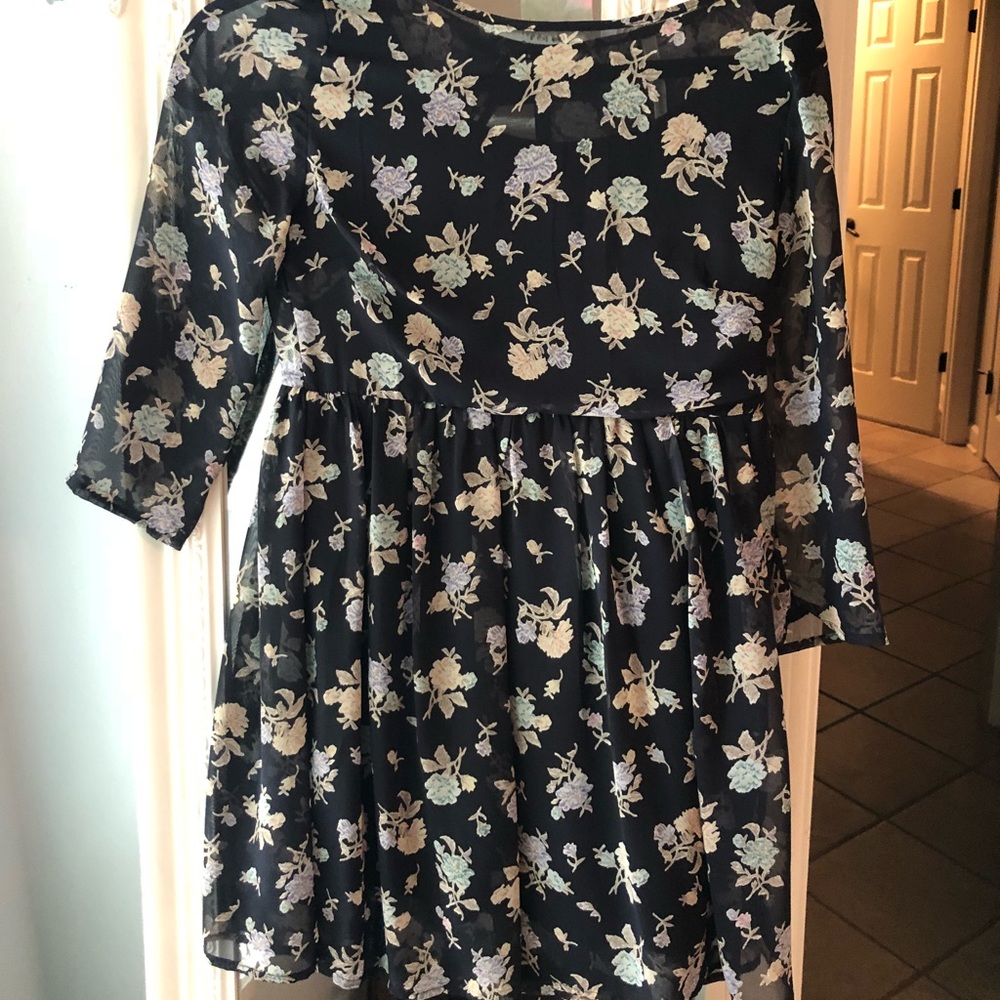 Blue floral dress